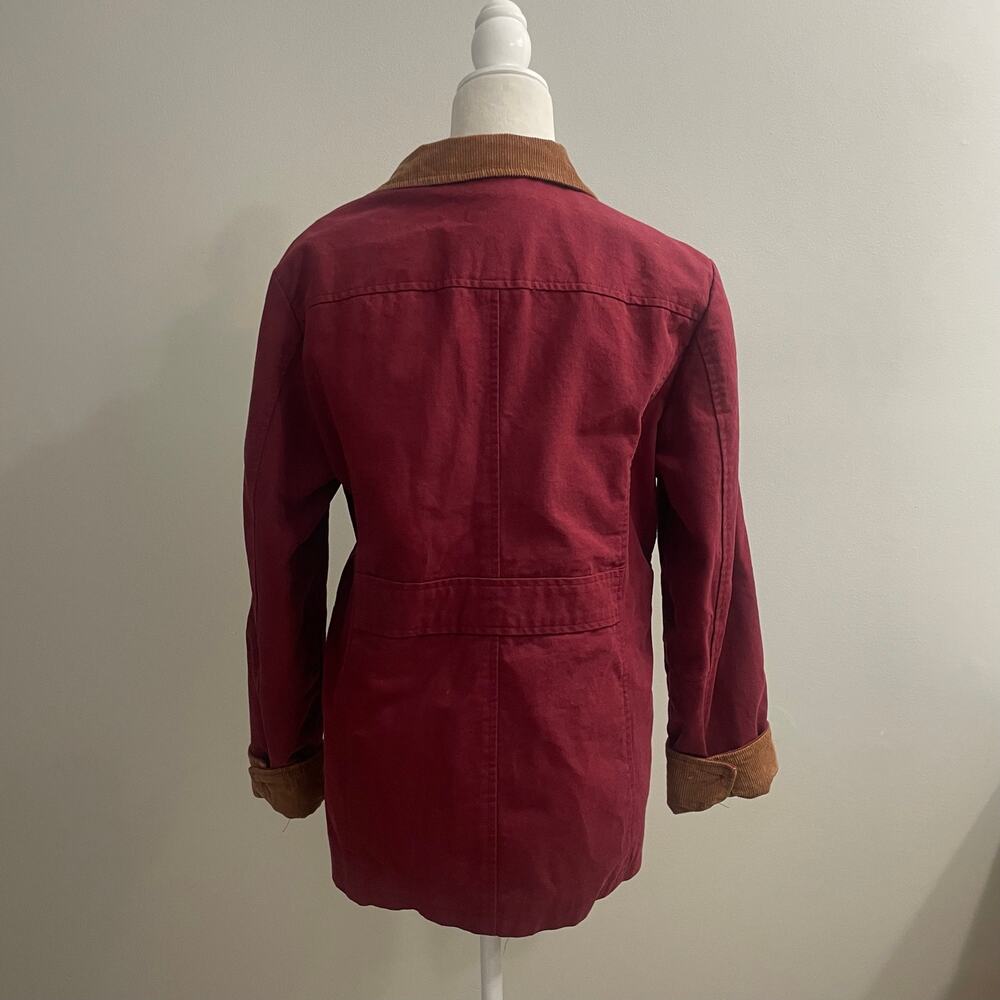 Burgundy Corduroy Collar Plaid-Lined Jacket – Medium - Picture 2 of 7